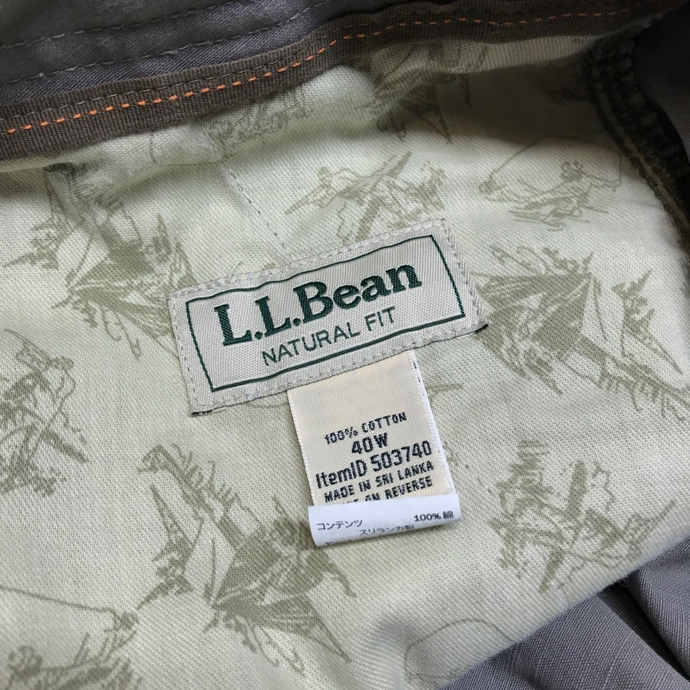 L.L. Bean Shorts Mens Size 40 Cargo Allagash Ripstop Gray‎ Canvas Outdoor Cotton - Picture 3 of 10
